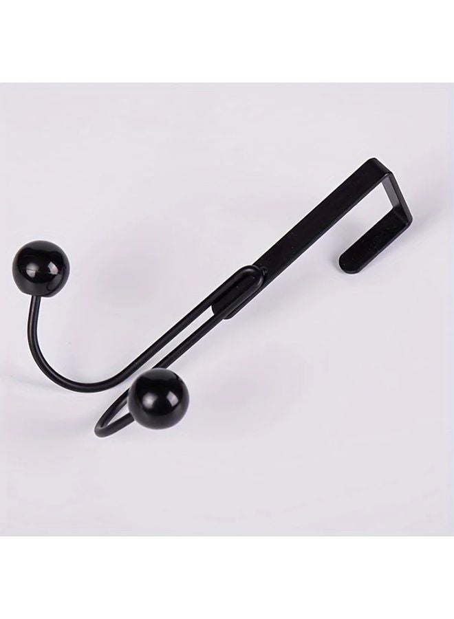 Black Heavy Duty Double Headed Door Hook Nail Free No Drill Wardrobe Hanger - Image 4