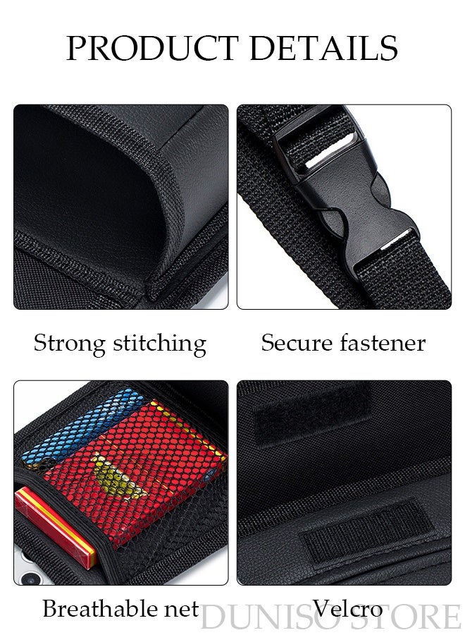 DUNISO Car Seat Side Organizer Large Capacity Multifunctional Mesh Pocket Car Storage Hanging Bag Hanging Tissue Holder Box Dispenser Bag Storage Pocket for SUV Truck Front Seat Accessories Side Seat Storage Bag for Cars, Trucks, Mini Vans and SUV  - Image 2