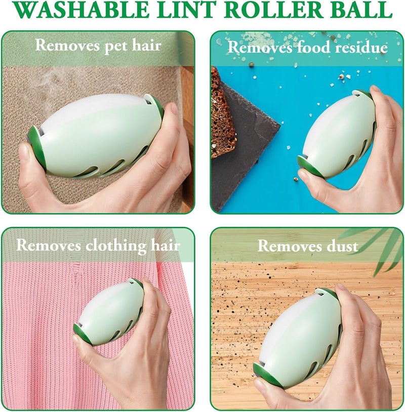 JICOOT Reusable Lint Rollers for Pet Hair, Washable Sticky Roller for Clothes, Portable Home Travel Lint Roller, Super Sticky Lint Roller Ball for Clothes and Pet Hair, Extra Sticky & Washable Gel - Image 5
