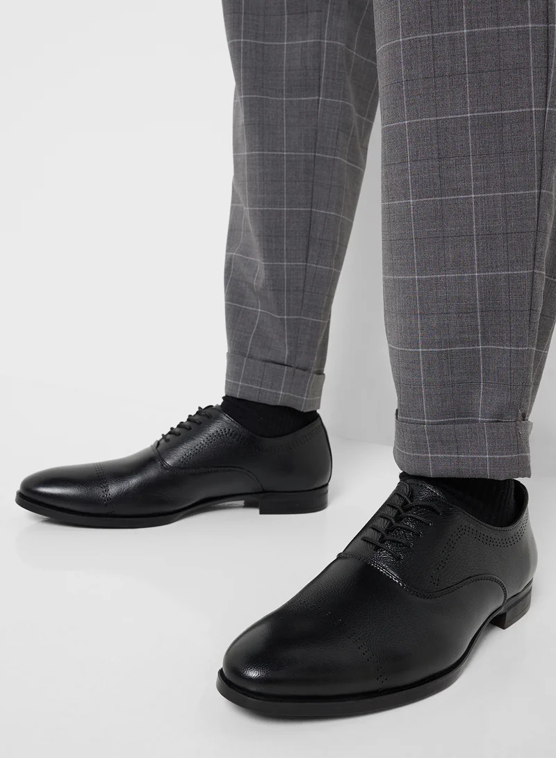 Robert Wood Perforation Details Formal Lace Ups