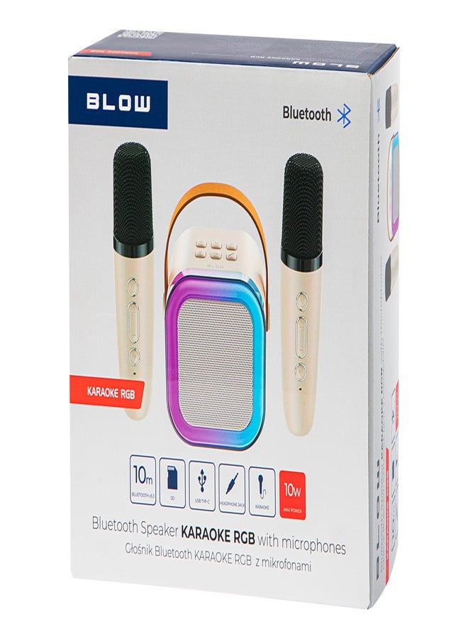 Blow ميكروفون كاريوكي لاسلكي K12 مع مكبر صوت، نظام صوت بلوتوث ملون للأطفال والكبار - Image 5