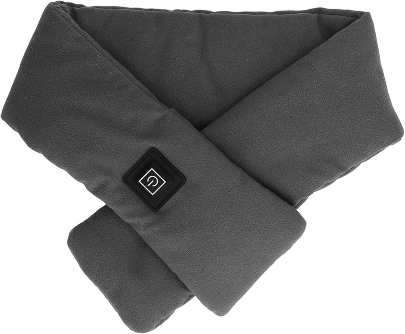 وشاح كهربائي ساخن قابل للغسيل من ألياف الأكريليك للدفء في الشتاء للبالغين والأطفال باللون الرمادي - Image 3