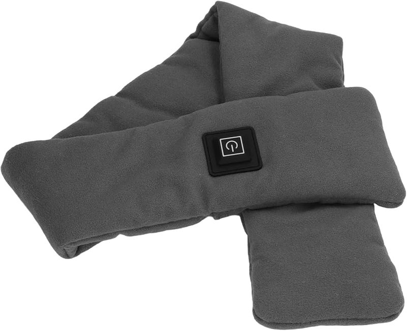 وشاح كهربائي ساخن قابل للغسيل من ألياف الأكريليك للدفء في الشتاء للبالغين والأطفال باللون الرمادي - Image 2