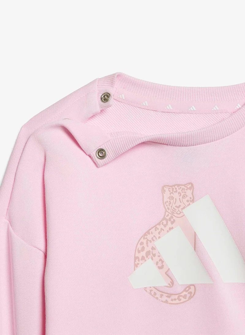 Adidas CLPINK/MULTCO/DUALIL Infant 3-Stripes Tracksuit for Women | Best Price UAE