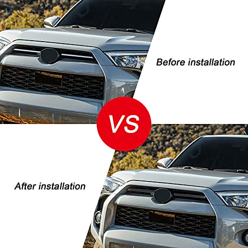 SPORTULI Matte Black Front Center Grille Inserts Cover Trim Replace for 2020 2021 2022 2023 2024 Toyota 4Runner Accessories (Matte Black) - Image 5