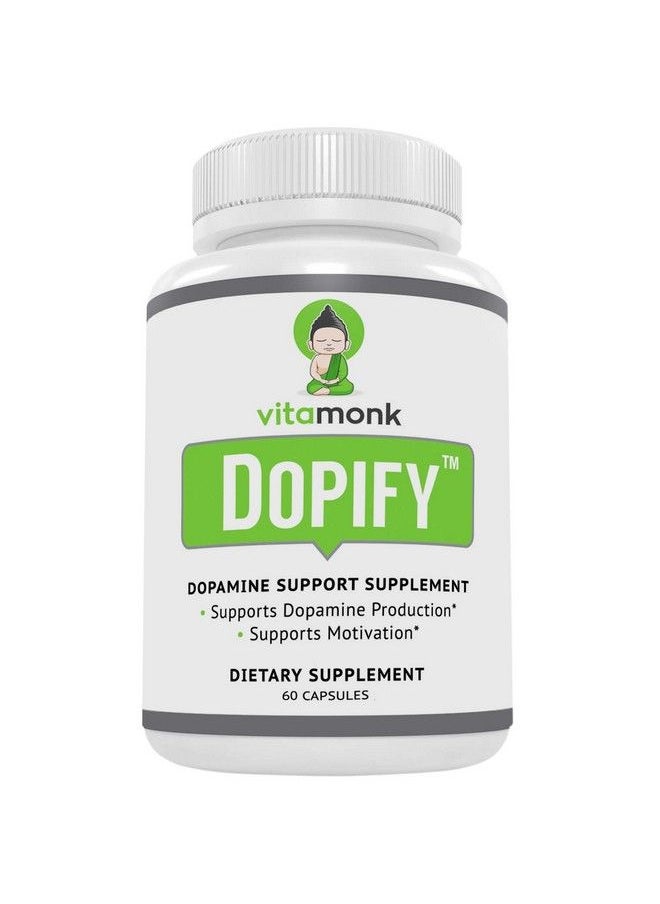 VitaMonk - Dopify Dopamine Supplement Dopamine Booster With Uridine Monophosphate Mucuna Pruriens Ltheanine Tyrosine And More No Artificial Fillers Just Brain Food 60 Capsules - Image 1