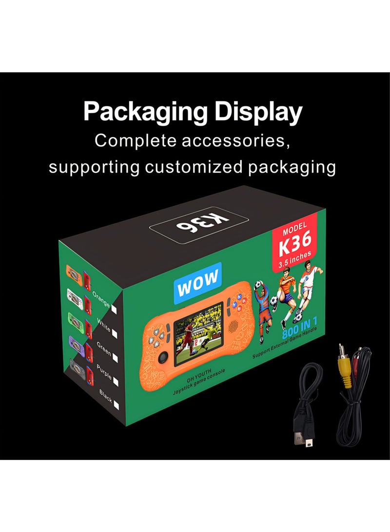 K36 Retro Classic Portable Game Console with 3.5-inch IPS Screen – Supports 800 Built-in Games and External Controller Connection - Image 3