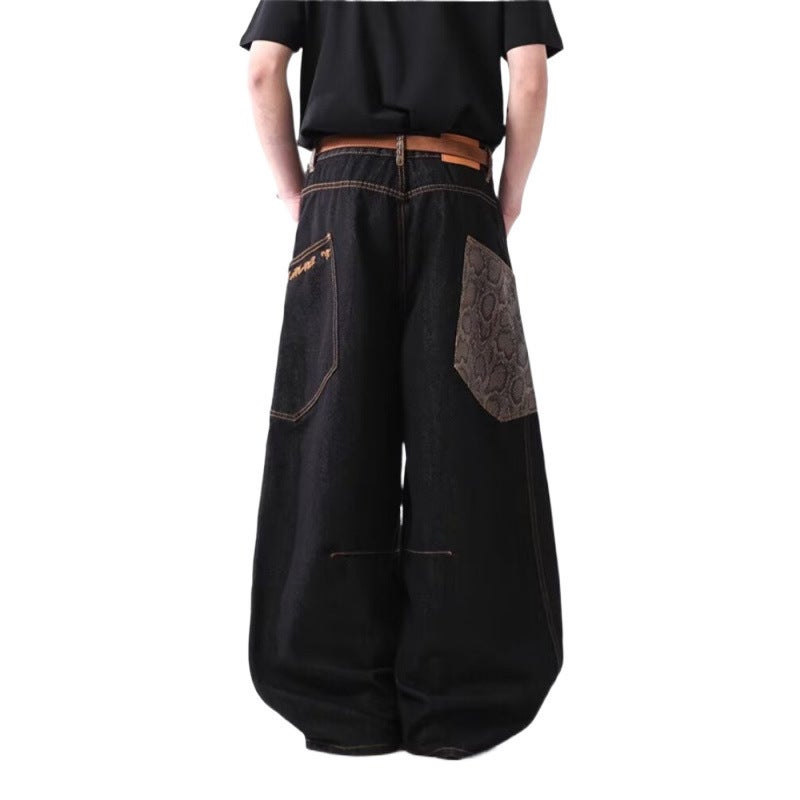Unisex Classic Denim Jeans Loose Fit Daily Outdoor Wear - Image 5