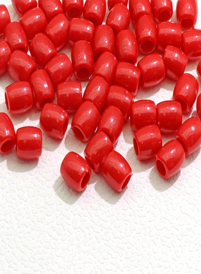 VENOFEN 50PCS Red Hair Beads Cute Acrylic Pony Beads Loc Dreadlock Accessories Hair Tube Bead for Braids Girls Hair Decoration - Image 2