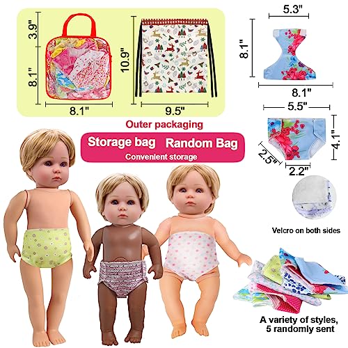 MLcnleS Alive Baby Doll Clothes and Accessories - 12 Sets Girl Doll Clothes Dress for 12 13 14 15 16 Inch Doll, Baby Doll Clothes - Doll Outfits Accessories w/Hairpin & Underwear for Doll Gift - Image 4