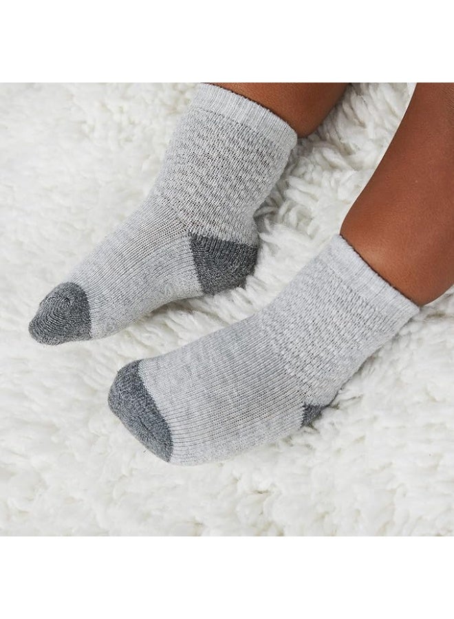 Fruit of the Loom All Weather Baby & Toddler Socks - Cotton Crew Socks with Grips for Boys, Girls and Unisex - Image 4