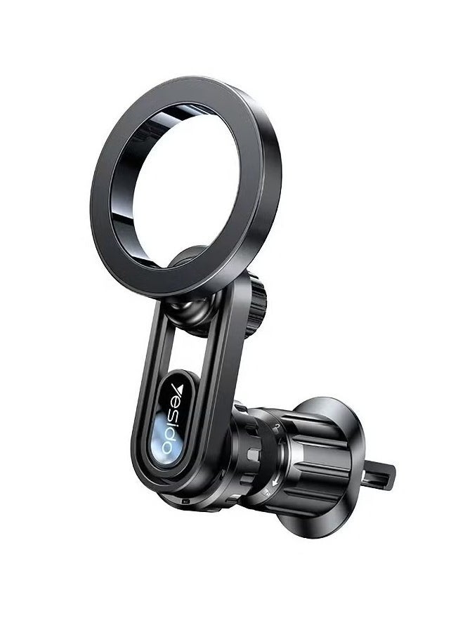 Yesido Strong Magnetic Car Air Vent Phone Holder – Secure, Durable, and Adjustable Mount for Smartphones – Universal Compatibility for iPhone, Android, and More – Easy Installation and 360° Rotation - Image 1