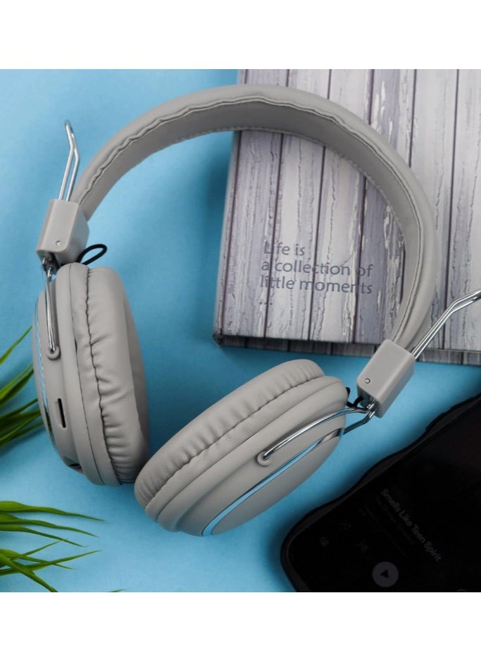 SD-1004 Bluetooth Gaming Headset Computer Surround Wired and Wireless Noise Cancelling with Built-in Mic for Games - Pure Stereo Sound Supports Memory Card - Boys and Girls - Bluetooth Headphones Support AUX Wire Connection Over-Ear Headphone Compatible with Samsung, Sony, Xiaomi, Realme, Huawei, Oppo, iPhone, Android and iOS Phones