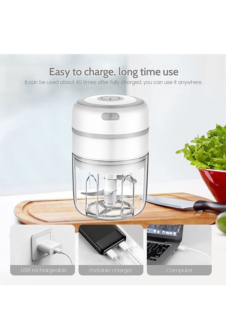 Mi VAZA Electric Mini Garlic Chopper, Slicer Blender To Meat/Vegetables/Chopped Fruit/Onion Wireless Portable Food Processor 250ml  - Image 2