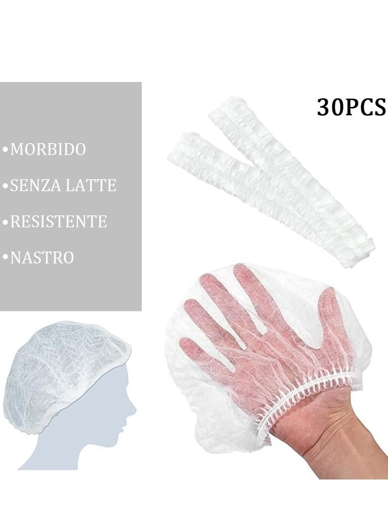 إس كيه بي بلاستيك غطاء رأس أبيض (100 حبة) - Image 3