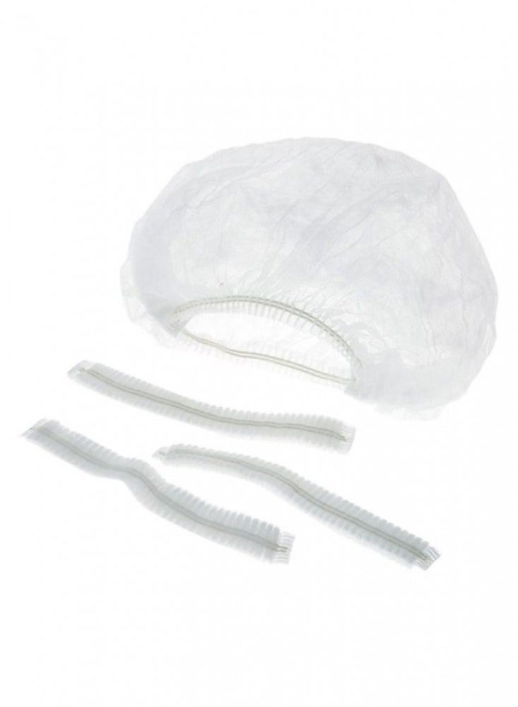 إس كيه بي بلاستيك غطاء رأس أبيض (100 حبة) - Image 4