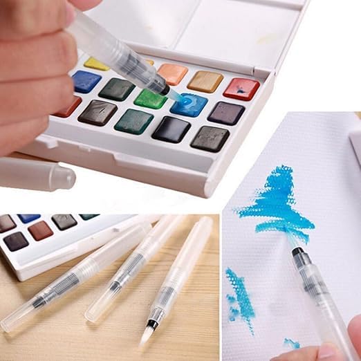 SHOPECOM 6PCS Watercolor Brush Pens, Water Brush Pens Watercolor Paint Pens Refillable Watercolor Pens Water Soluble Colored Pencil for All Water Soluble Pigment Beginner Painting Art Supplie - Image 3