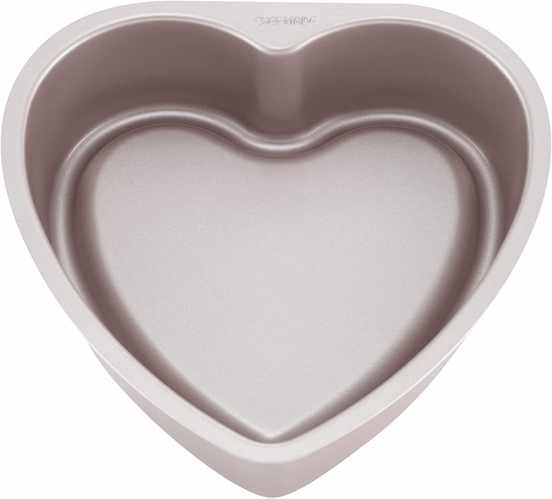 CHEFMADE HeartShaped Cake Pan 8Inch NonStick Food Bowl Bakeware for Oven Baking Champagne Gold - Image 1
