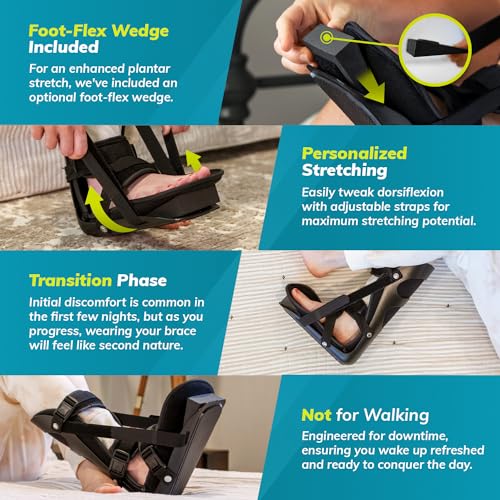 BraceAbility Sleeping Stretch Boot - Plantar Fasciitis Night Foot Splint Adjustable Achilles Tendonitis Brace for Fascia, Tendon and Calf Stretching, Heel and Bone Spur or Arch Pain Treatment (Small) - Image 4