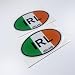DXYMOO Oval Code Irish Flag Ireland IRL Stickers Applique Car Styling for Auto Triangle Motorcycle Decals 2PCS 2 5x3cm - Image 2