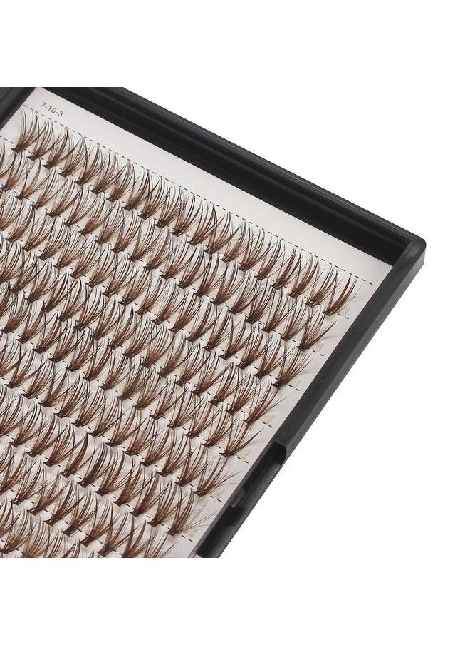 Dedila Grafting 20Roots Brown Color Makeup Cluster Eyelashes Thickness 0.07Mm D Curl Individula False Eyelashes Dramatic 3D Volume Eye Lashes Extensions 1020Mm To Choose (11Mm)  - Image 1