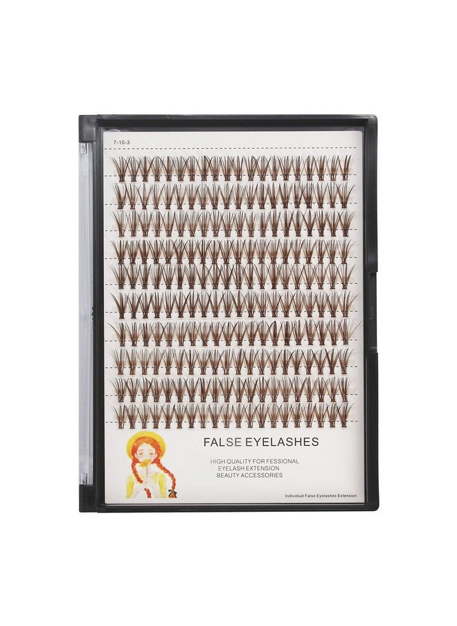 Dedila Grafting 20Roots Brown Color Makeup Cluster Eyelashes Thickness 0.07Mm D Curl Individula False Eyelashes Dramatic 3D Volume Eye Lashes Extensions 1020Mm To Choose (11Mm)  - Image 4