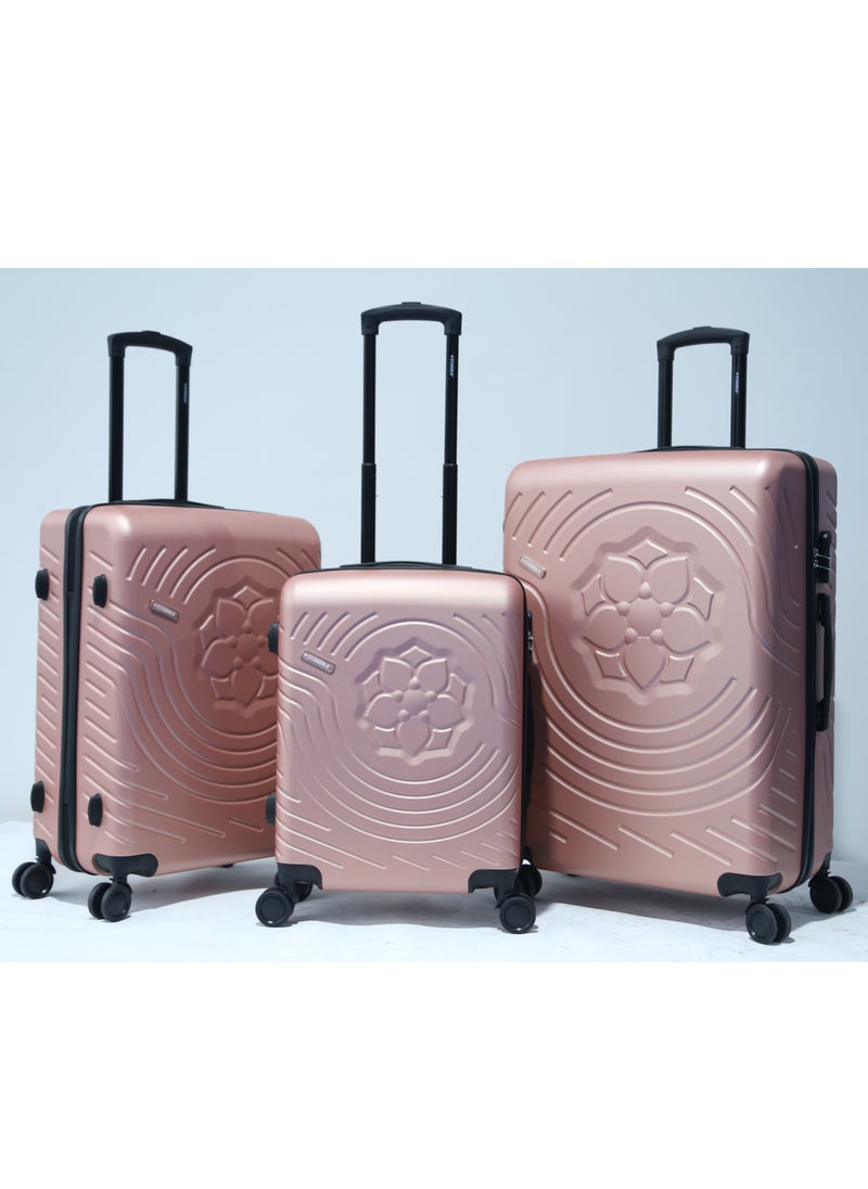 Stargold - 3 Piece ABS Hard Side Trolley Luggage Set Spinner Wheels With Number Lock - Image 1