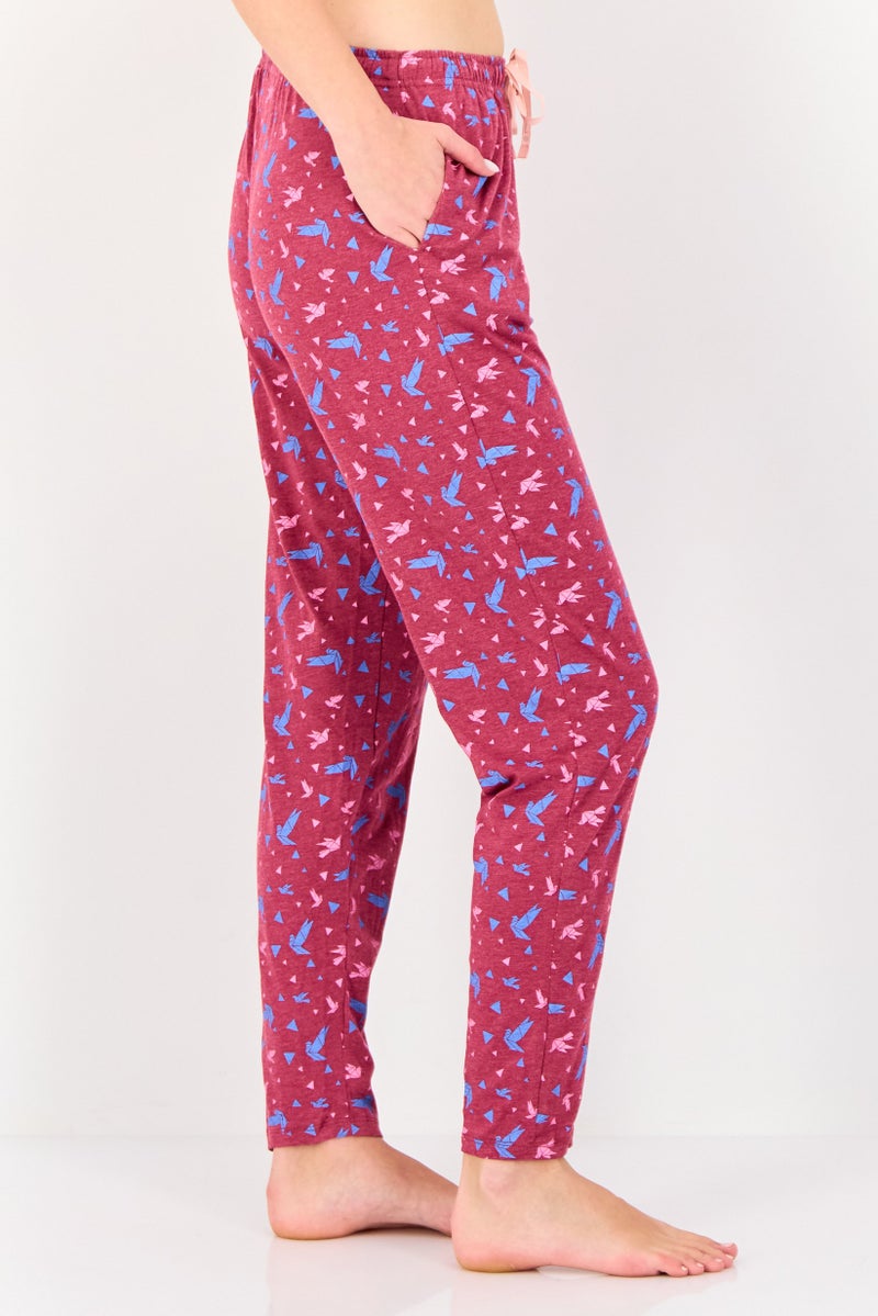 zivame Women 2 Pcs All Over Print Drawstring Pajama Pant, Multicolor - Image 4