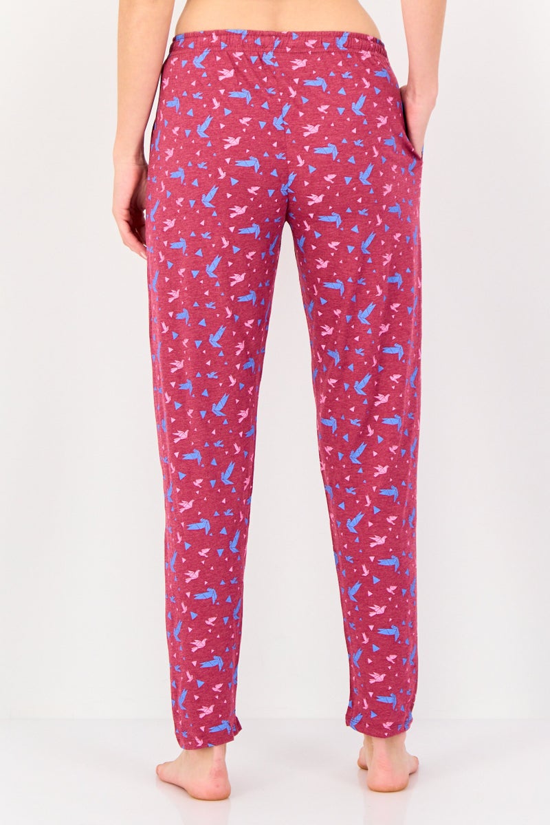 zivame Women 2 Pcs All Over Print Drawstring Pajama Pant, Multicolor - Image 2