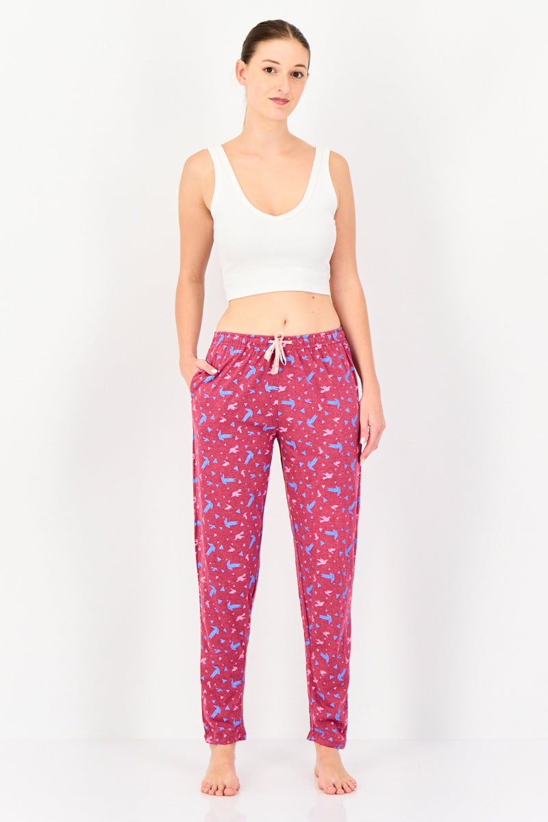 zivame Women 2 Pcs All Over Print Drawstring Pajama Pant, Multicolor - Image 5