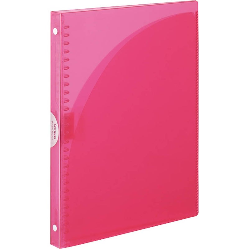 Kokuyo Campus Slide Binder, Adapt Slim, Double Pockets, B5, 26 Holes, Up to 65 Sheets, Pink, Japan Import (RU-AP711P) - Image 1