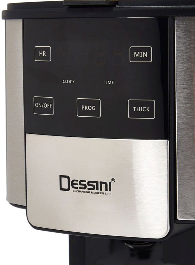 ديسيني ماكينة صنع القهوة الكهربائية 1.8 L 1000 W 666 أسود/ فضي - Image 5