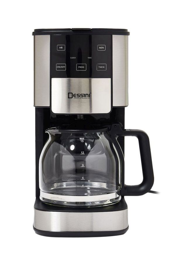 ديسيني ماكينة صنع القهوة الكهربائية 1.8 L 1000 W 666 أسود/ فضي - Image 1