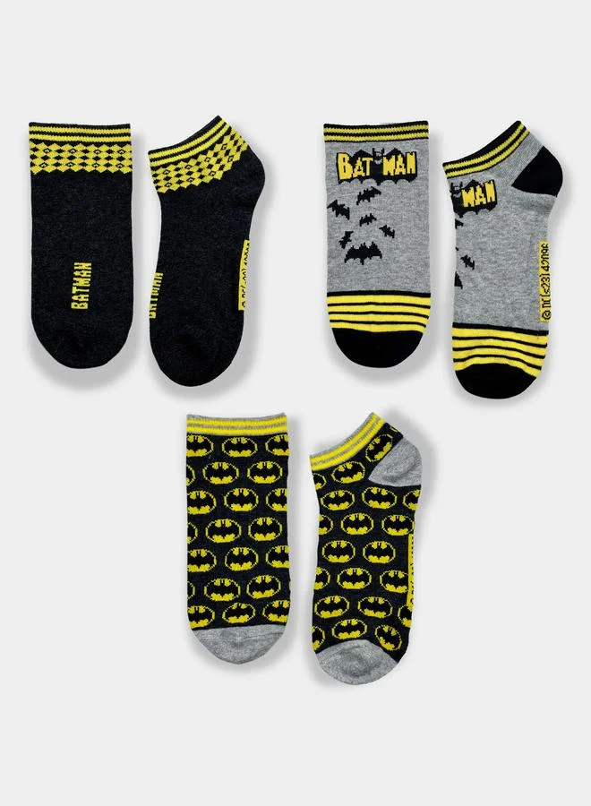 Batman Pack of 3 - Batman Print Ankle Length Socks