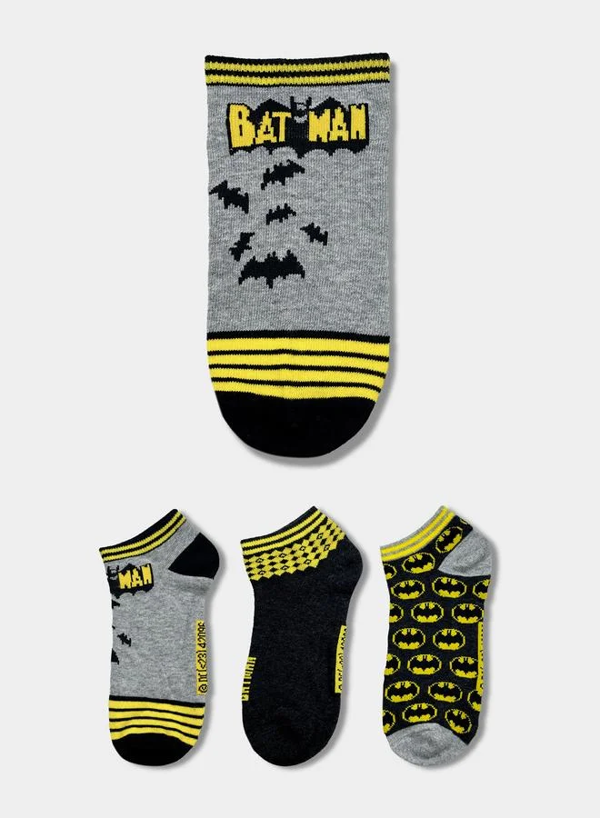 Batman Pack of 3 - Batman Print Ankle Length Socks
