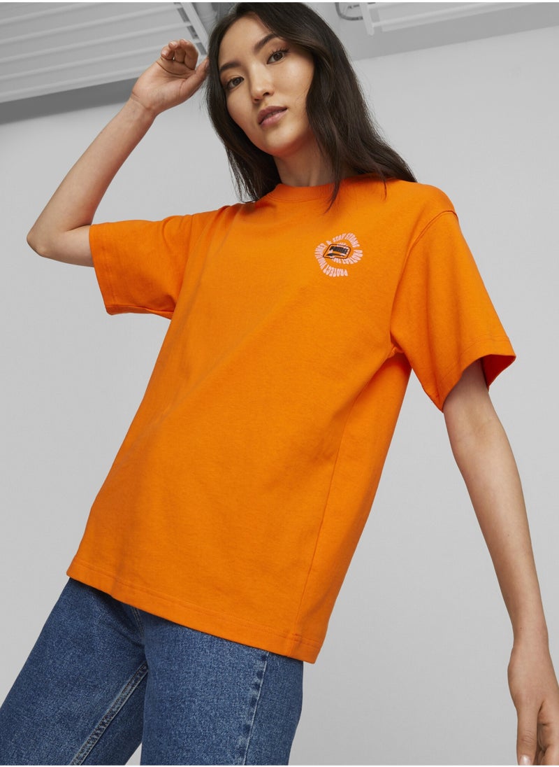PUMA - DOWNTOWN Womens Relaxed Graphic T-Shirt - Image 1
