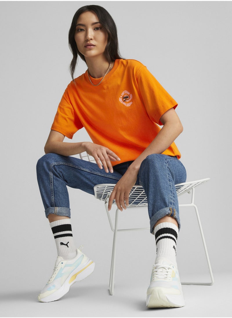 PUMA - DOWNTOWN Womens Relaxed Graphic T-Shirt - Image 1