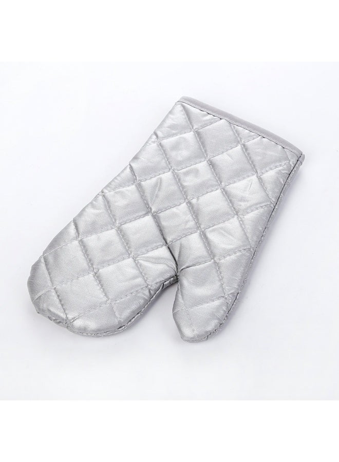1 Pair Anti Steam Oven Gloves Silver Oven Mitts for Kitchen Cooking,Grilling - Image 2