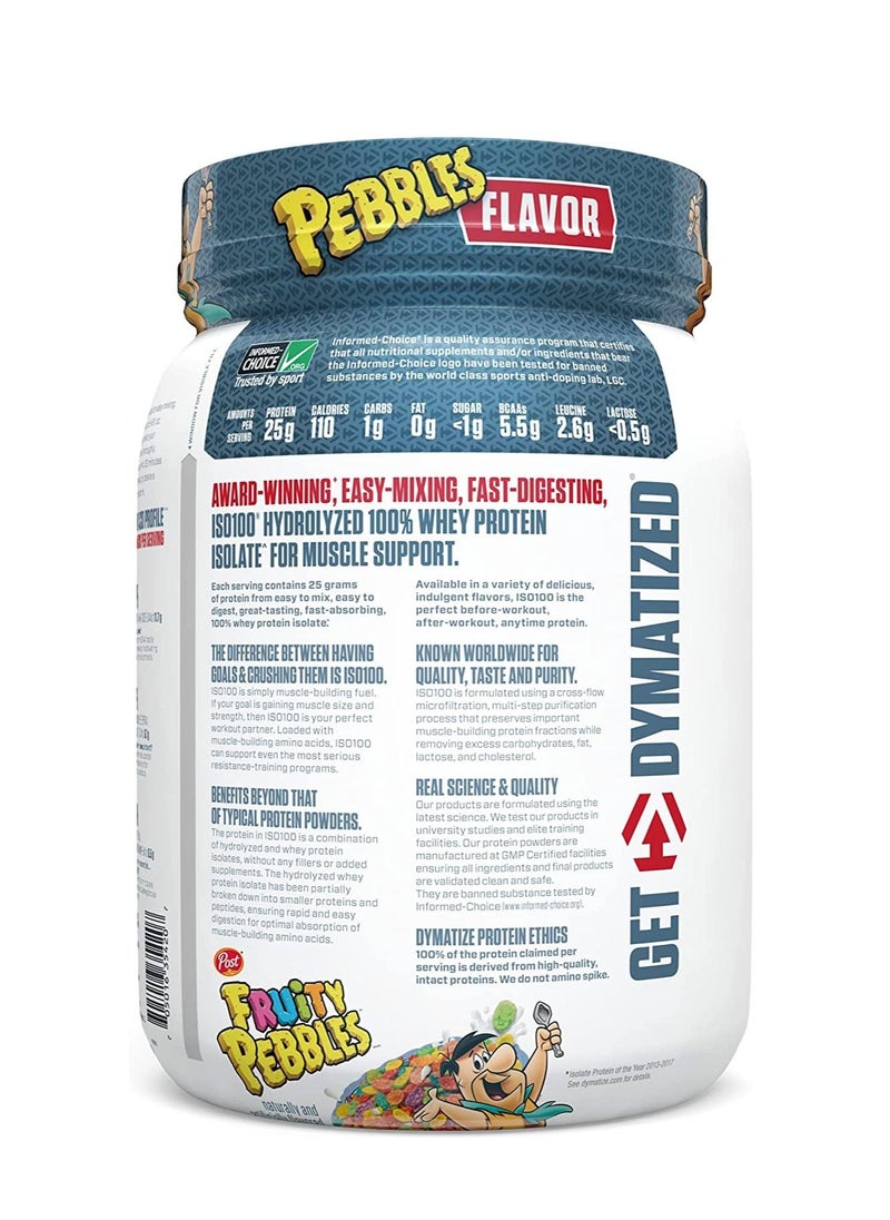 Dymatize - ISO 100 Hydrolyzed 100% Whey Protein Isolate Fruity Pebbles 1.3lb - Image 1