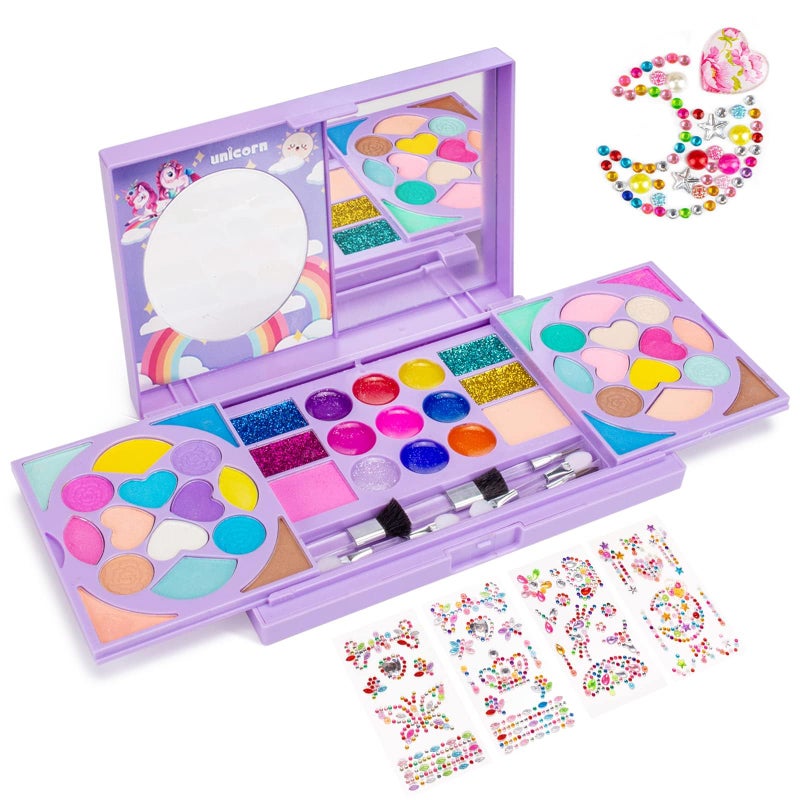 Tomons Kids Makeup Kit for Girl Real Washable Cosmetic Toy Beauty Set, Birthday Toys Gift for 3 4 5 6 7 8 9 10 Year Girls - Image 1