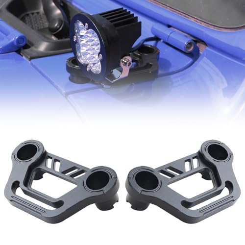 SKTYANTS Hood Cowl Pod Light Mount Bracket Ditch A-Pillar Cube LED Light Mounting Brackets Compatible with Wrangler JL Gladiator JT 2018-2023 - Image 1