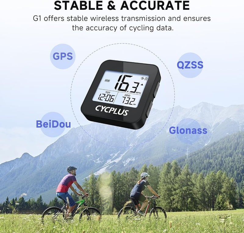 CYCPLUS GPS Bike Computer, Wireless Cycling Computer with Automatic Backlight, Bicycle Speedometer Odometer with Waterproof and Lager Battery, Provide Professional Data Analysis - Image 4