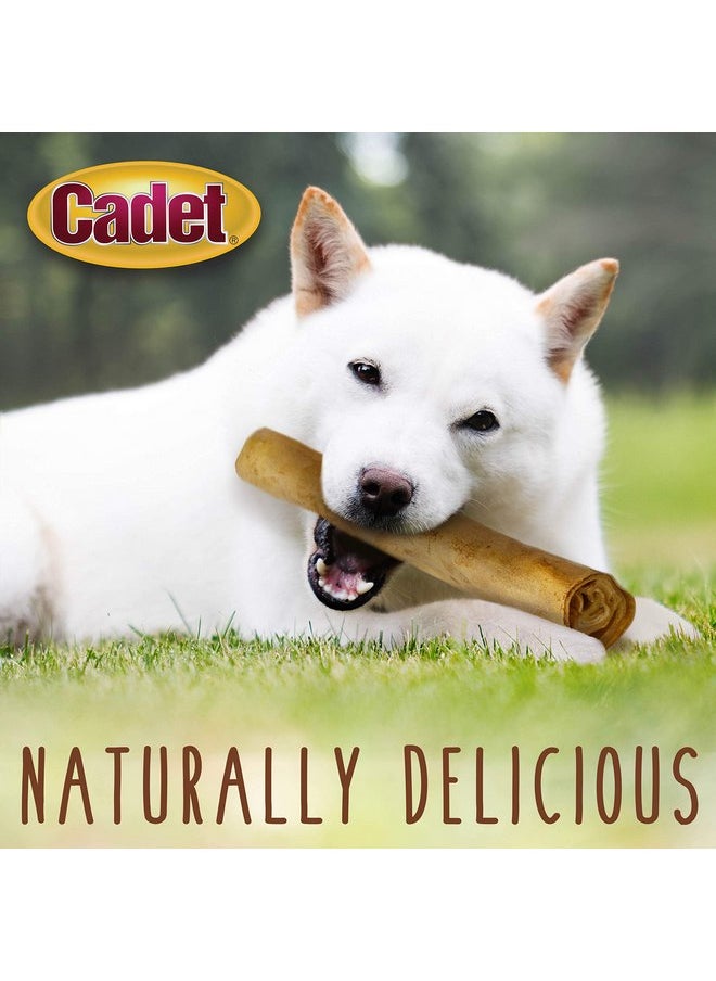 Cadet Cadet Premium Grade Beef Hide for Dogs, Long Lasting Rawhide Retriever Rolls, Single Ingredient Dog Chews, Peanut Butter Flavor, 10 Inch (4 Count)  - Image 5