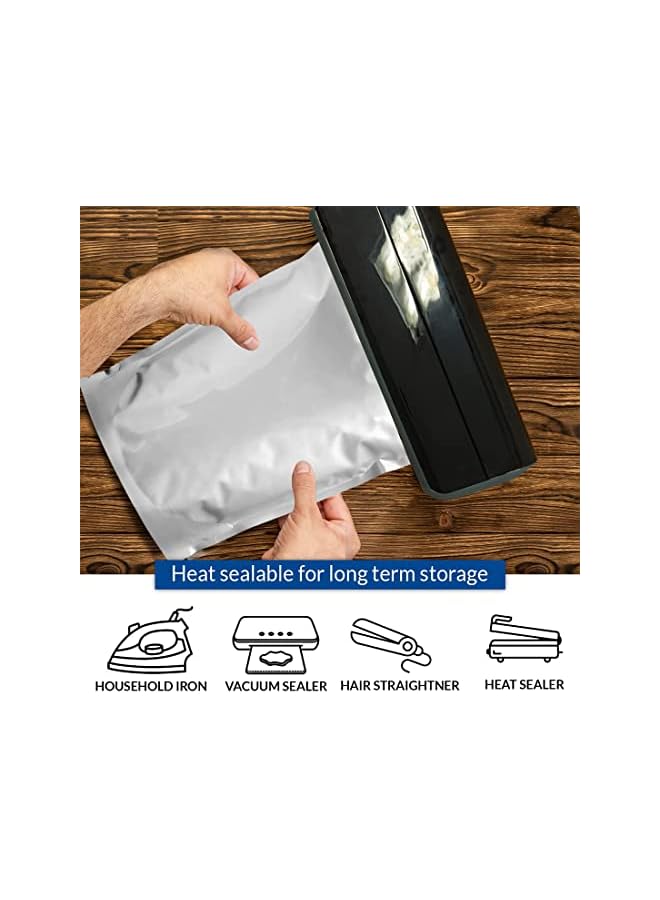 Green Tiger Mylar Bags For Food Storage, 25PCS 9.4 Mil Thick Vacuum Resealable Ziplock Pouches, Long Term Large Food Sealing Bag Refrigerator Preservation Eco-Friendly for Kitchen Camping Hiking Food Storage - Image 5