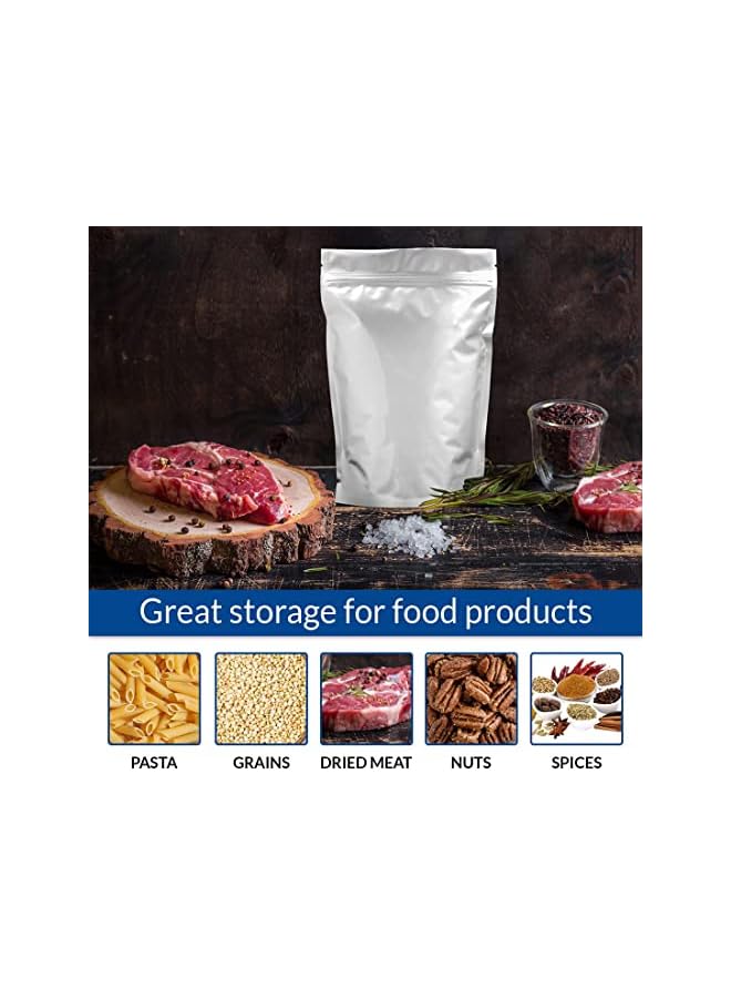 Green Tiger Mylar Bags For Food Storage, 25PCS 9.4 Mil Thick Vacuum Resealable Ziplock Pouches, Long Term Large Food Sealing Bag Refrigerator Preservation Eco-Friendly for Kitchen Camping Hiking Food Storage - Image 4