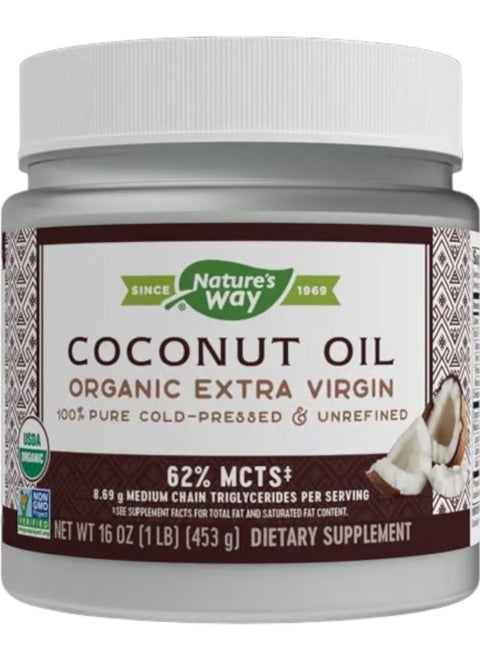 Natuers way organic Coconut oil Extra Virgin 453 g