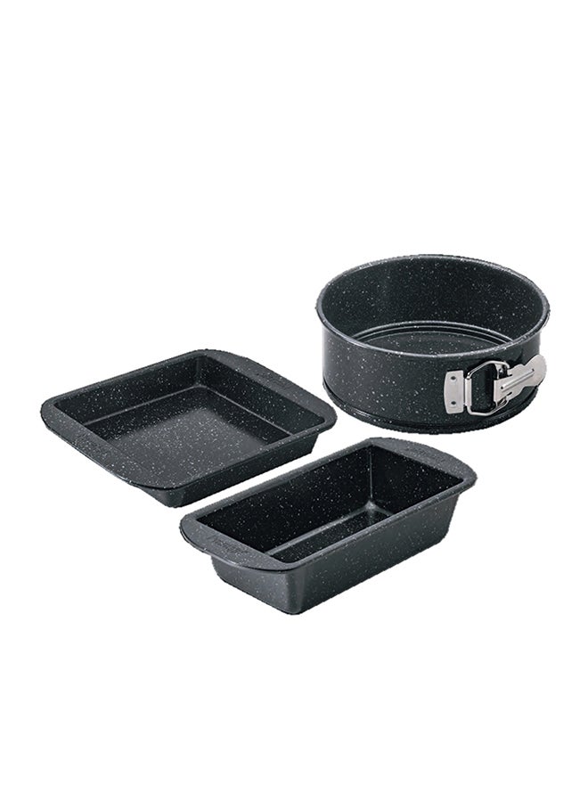 برستيج طقم خبز Prestige Granite 3 قطع (قالب كيك مربع 23 سم وقالب خبز 23 سم / قالب كيك سبرينغ فورم 18 سم) - Image 1