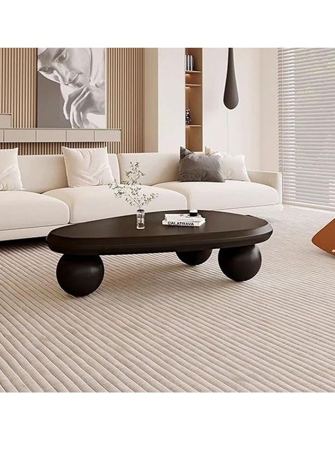 Generic Cloud Coffee Table Irregular Indoor End Table for Living Room Modern Coffee Table Free Shape Coffee Table with 3 Legs,Black,120 * 80 * 35cm  - Image 3
