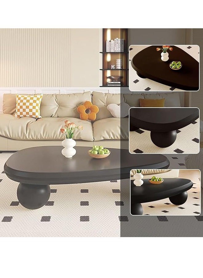 Generic Cloud Coffee Table Irregular Indoor End Table for Living Room Modern Coffee Table Free Shape Coffee Table with 3 Legs,Black,120 * 80 * 35cm  - Image 4