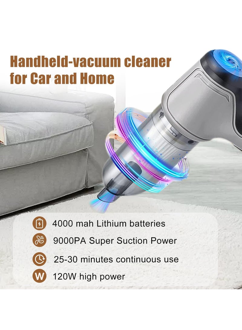 Car Vacuum Cleaner - 150000RPM Powerful Handheld Portable Car Vacuum, 3 in 1 Keyboard Wireless Handheld Vacuum with Brushless Motor for Car,Office and Home Cleaning - Image 4